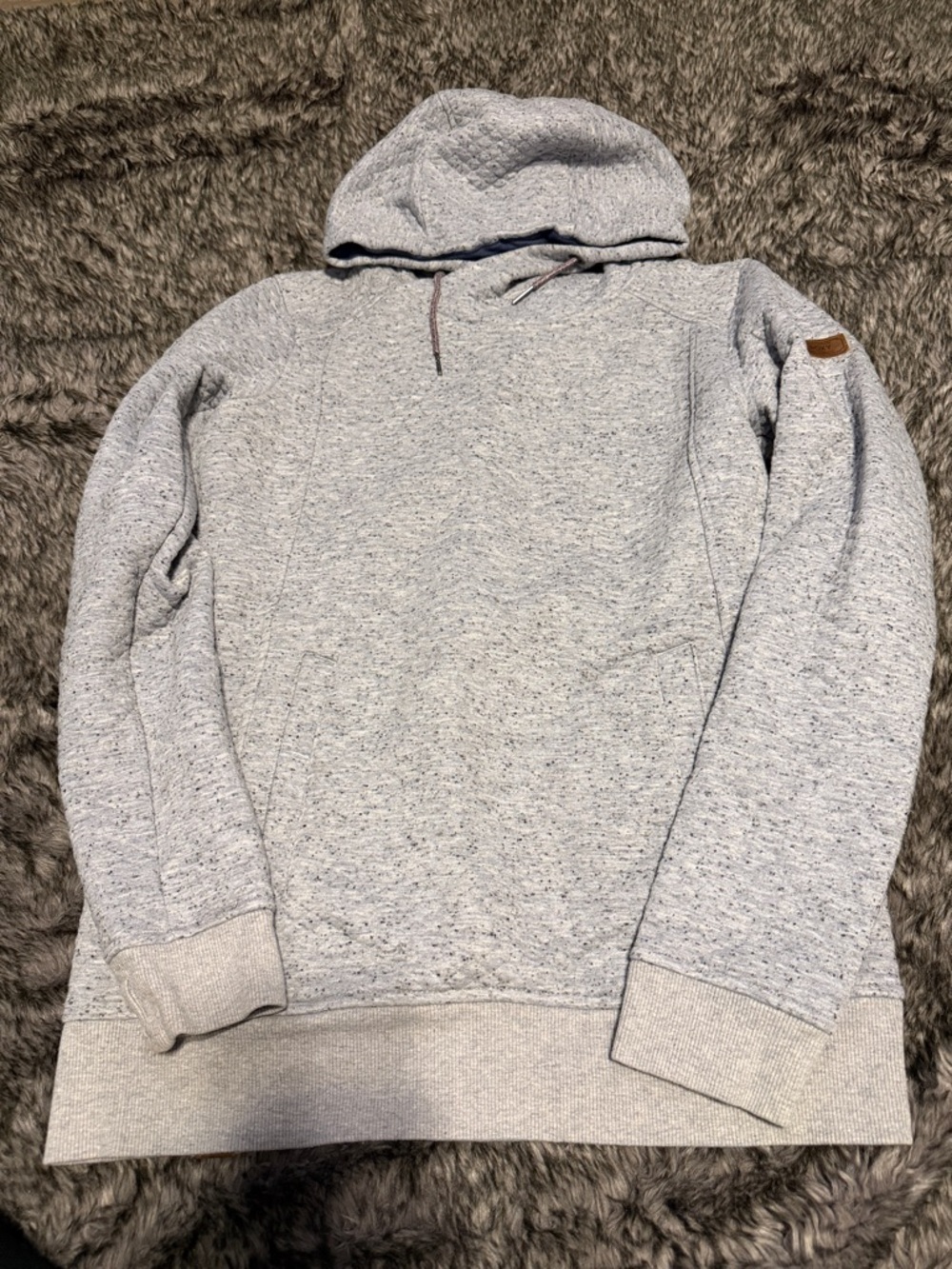 Roxy Light Gray Marled Pullover Hoodie